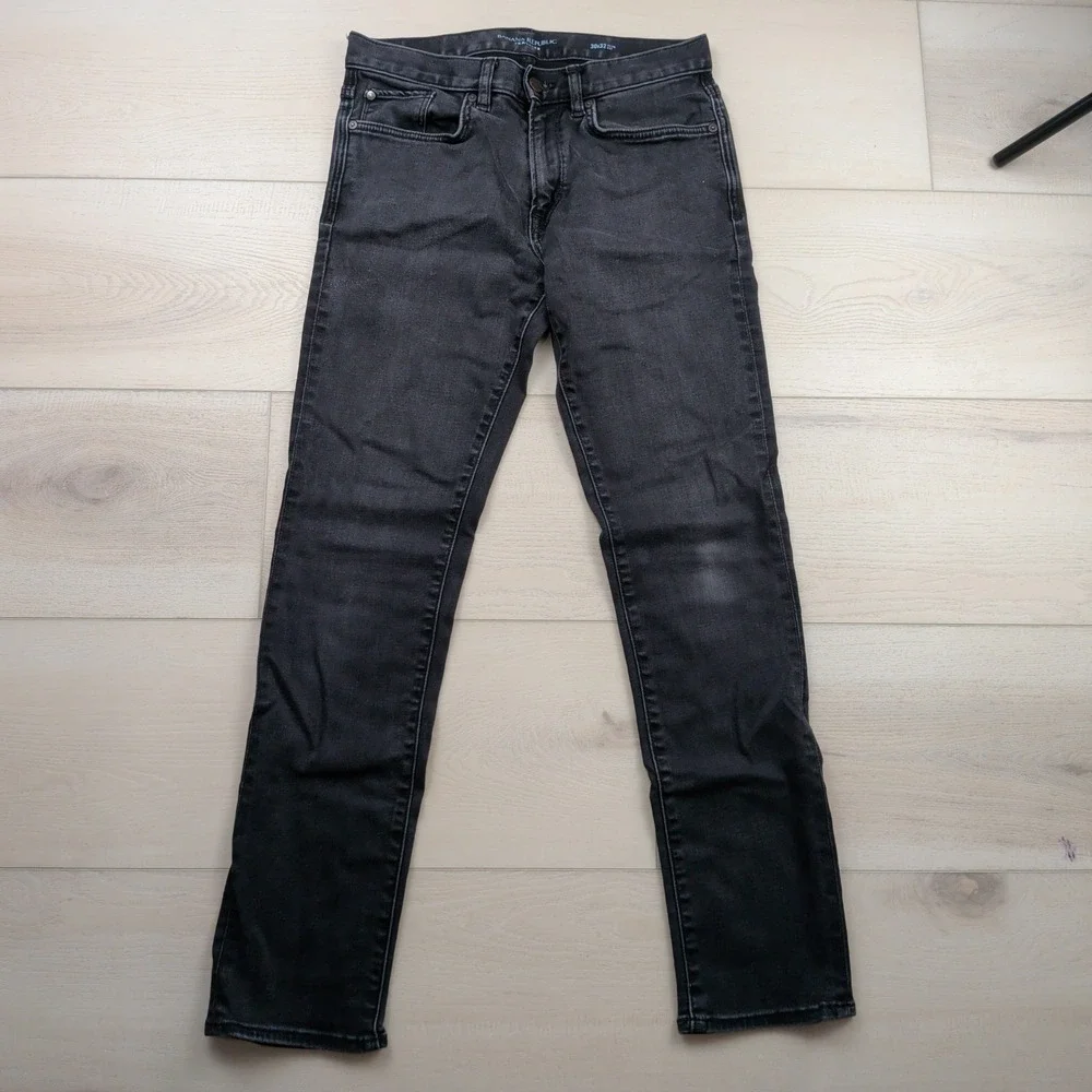 Banana Republic Traveler Slim Fit Jeans Mens 30x32 (Fits 30x31) Black Stretch